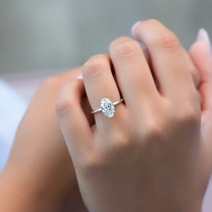 The Alex Set With A 1 Carat Oval Lab Diamond