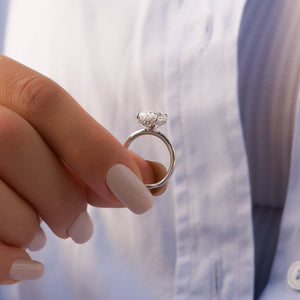 The Alex Set With A 1 Carat Oval Lab Diamond