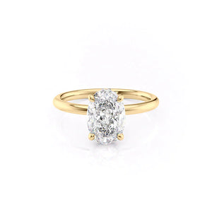 The Alex Set With A 1.5 Carat Oval Lab Diamond