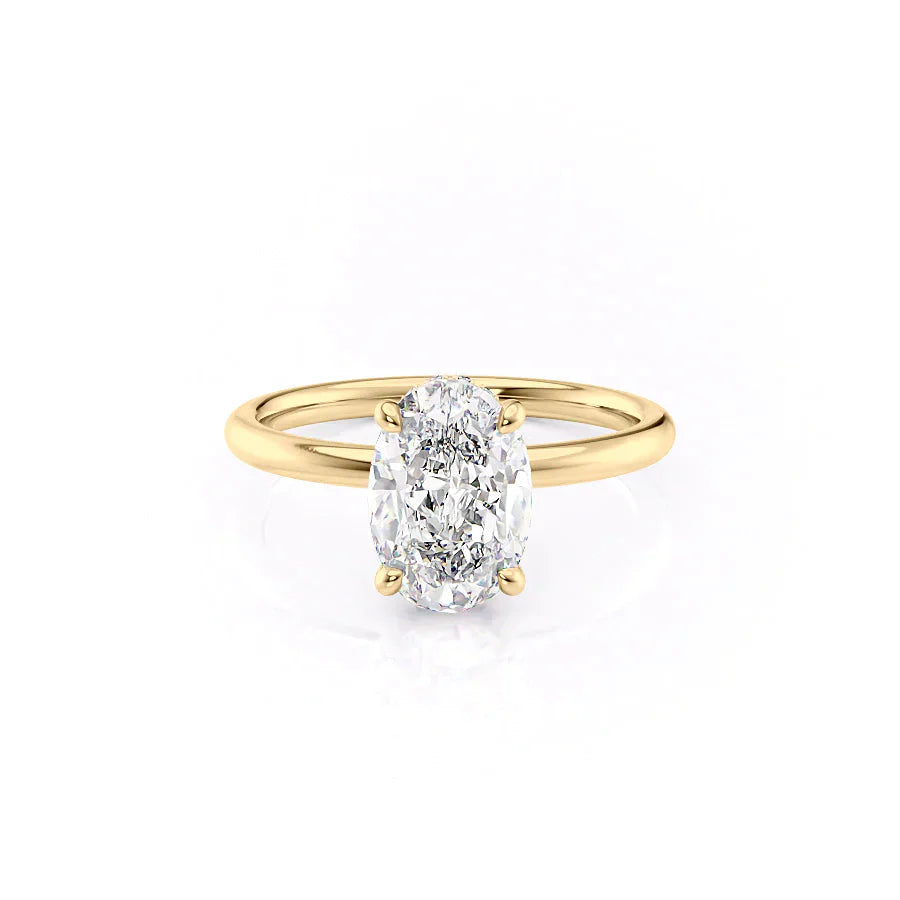 The Alex Set With A 3.5 Carat Oval Moissanite