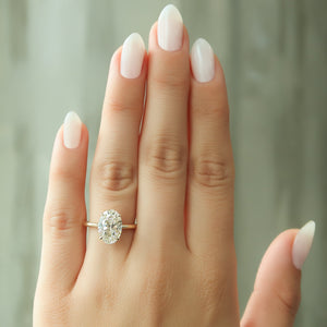 The Alex Set With A 1 Carat Oval Lab Diamond