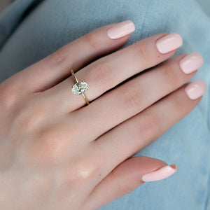 The Alex Set With A 1 Carat Oval Lab Diamond