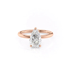 The Alex Set With A 2.5 Carat Pear Lab Diamond