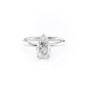 The Alex Set With A 1.5 Carat Pear Lab Diamond