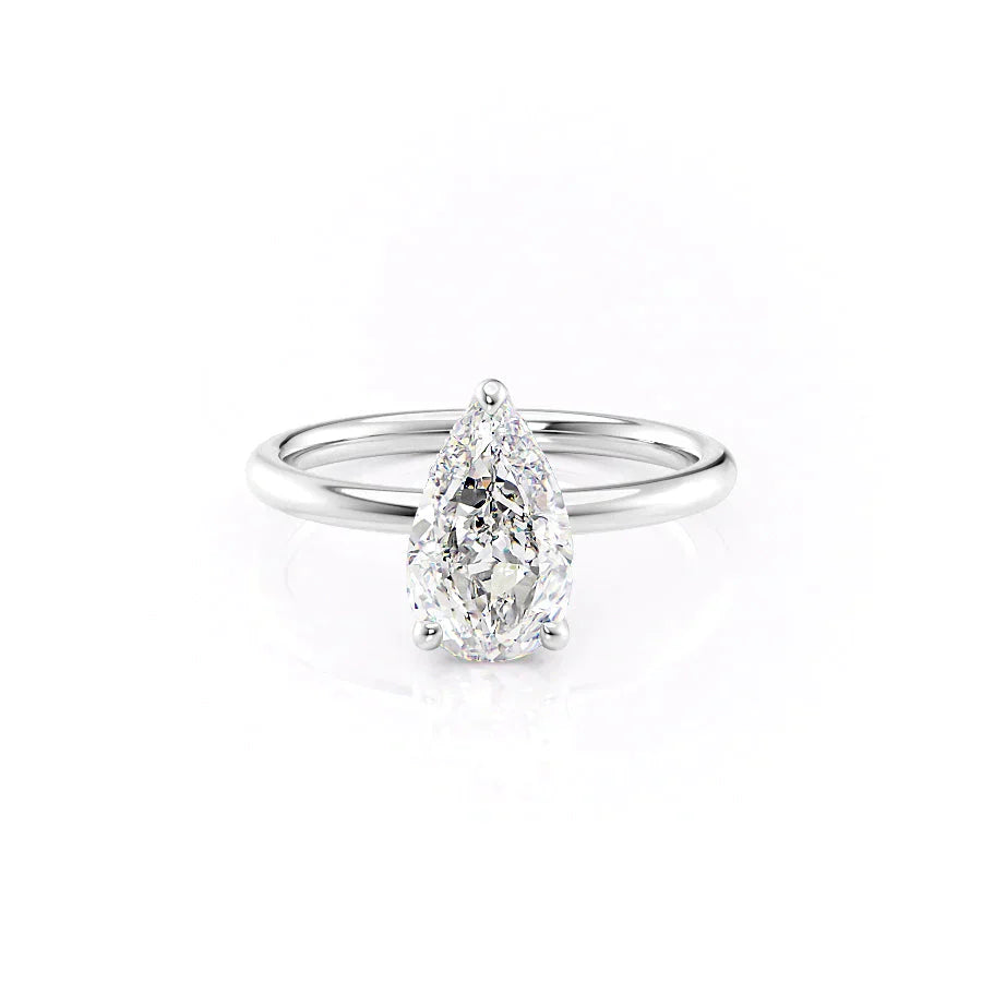 The Alex Set With A 1 Carat Pear Lab Diamond