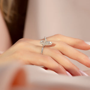 The Alex Set With A 1 Carat Pear Lab Diamond