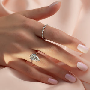 The Alex Set With A 1 Carat Pear Lab Diamond
