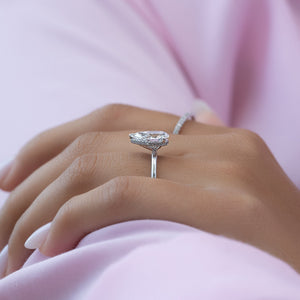 The Alex Set With A 1 Carat Pear Lab Diamond