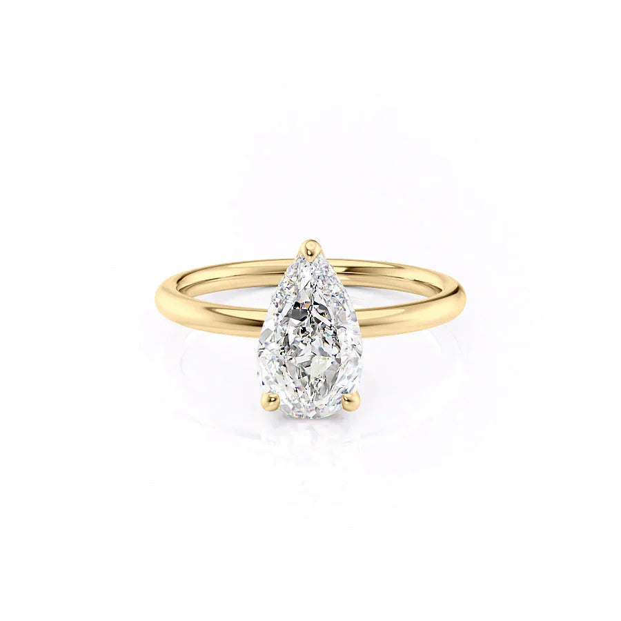 The Alex Set With A 1 Carat Pear Lab Diamond