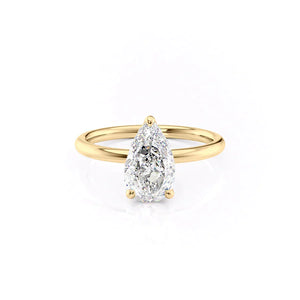 The Alex Set With A 2.5 Carat Pear Lab Diamond