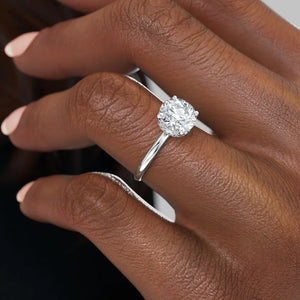 The Alex Set With A 4.5 Carat Round Moissanite