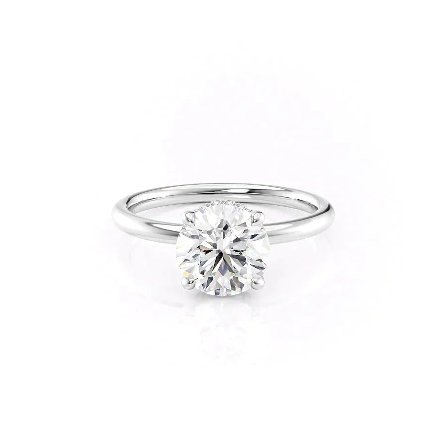 The Alex Set With A 2.5 Carat Round Moissanite