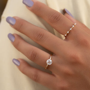 The Alex Set With A 1 Carat Round Lab Diamond