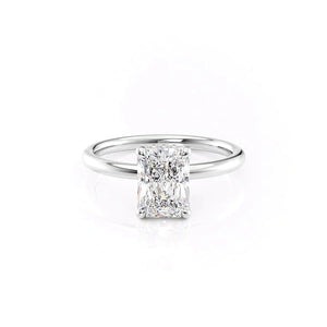 The Alex Set With A 1.5 Carat Radiant Moissanite