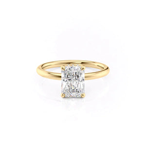 The Alex Set With A 2.5 Carat Radiant Lab Diamond