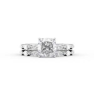 The Lucia Set With A 1.5 Carat Cushion Lab Diamond