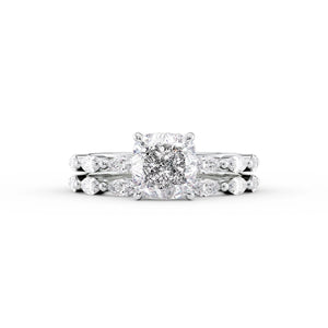 The Lucia Set With A 2 Carat Cushion Lab Diamond