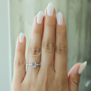 The Lucia Set With A 2 Carat Cushion Lab Diamond