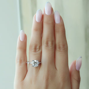 The Lucia Set With A 2 Carat Cushion Lab Diamond