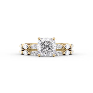 The Lucia Set With A 2 Carat Cushion Lab Diamond