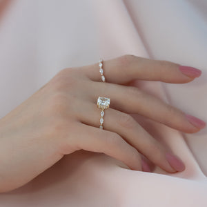 The Lucia Set With A 2 Carat Cushion Lab Diamond