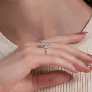 The Lucia Set With A 3 Carat Elongated Cushion Lab Diamond