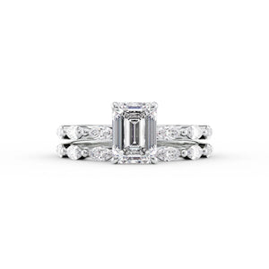 The Lucia Set With A 2 Carat Emerald Lab Diamond