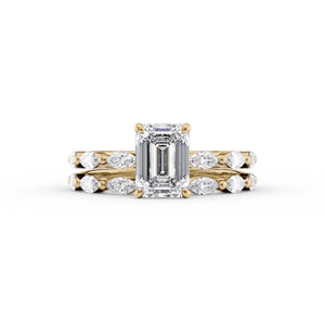 The Lucia Set With A 1.5 Carat Emerald Lab Diamond