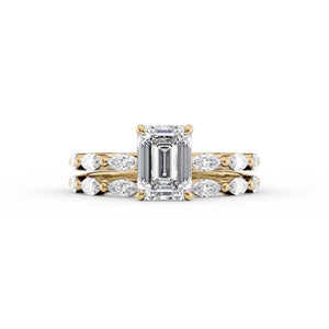 The Lucia Set With A 2 Carat Emerald Lab Diamond