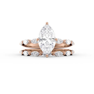The Lucia Set With A 2 Carat Marquise Lab Diamond