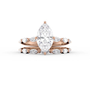 The Lucia Set With A 2 Carat Marquise Lab Diamond