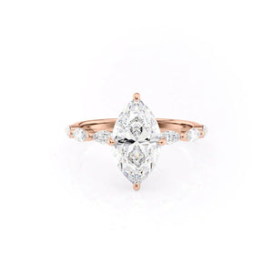 The Lucia Set With A 1 Carat Marquise Moissanite
