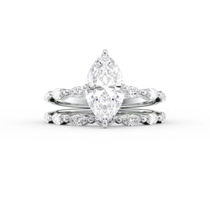 The Lucia Set With A 2 Carat Marquise Lab Diamond