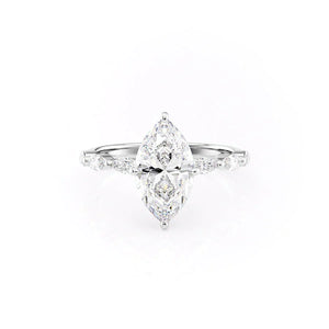 The Lucia Set With A 1 Carat Marquise Moissanite