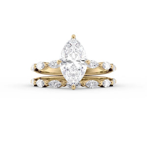 The Lucia Set With A 2 Carat Marquise Lab Diamond