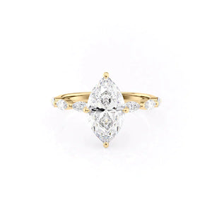The Lucia Set With A 1 Carat Marquise Lab Diamond