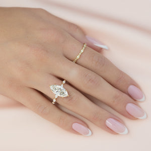 The Lucia Set With A 1 Carat Marquise Lab Diamond