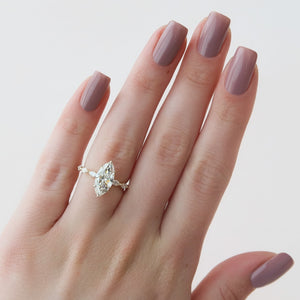 The Lucia Set With A 1 Carat Marquise Lab Diamond