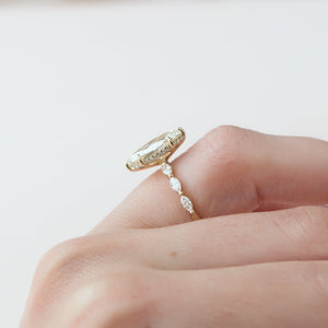 The Lucia Set With A 1 Carat Marquise Lab Diamond