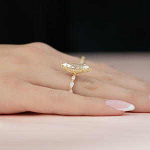 The Lucia Set With A 1 Carat Marquise Lab Diamond