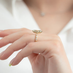 The Lucia Set With A 1 Carat Marquise Lab Diamond
