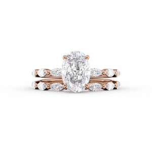 The Lucia Set With A 2.5 Carat Oval Moissanite