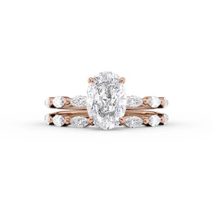 The Lucia Set With A 3 Carat Oval Lab Diamond