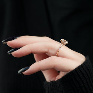 The Lucia Set With A 3 Carat Oval Lab Diamond