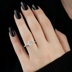 The Lucia Set With A 3 Carat Oval Lab Diamond