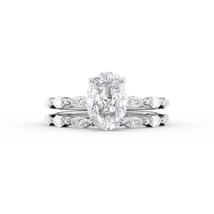 The Lucia Set With A 1 Carat Oval Lab Diamond