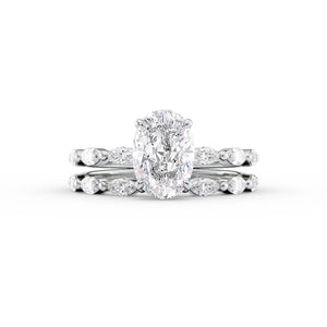 The Lucia Set With A 2 Carat Oval Lab Diamond