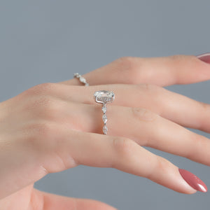 The Lucia Set With A 2 Carat Oval Lab Diamond