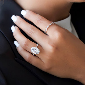 The Lucia Set With A 2 Carat Oval Lab Diamond