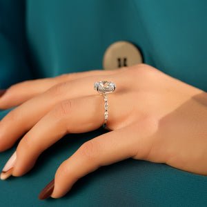 The Lucia Set With A 2 Carat Oval Lab Diamond